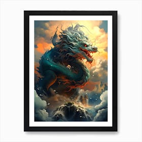 Dragon In The Sky Art Print