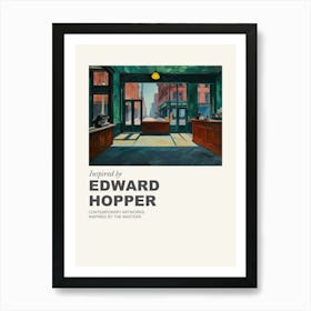 Museum Poster Inspired By Edward Hopper 3 Art Print