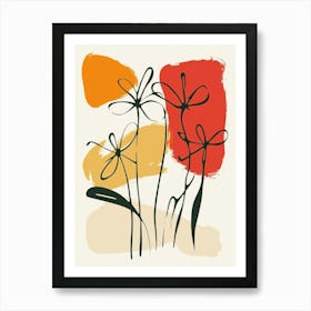 Abstract Flowers 74 Art Print