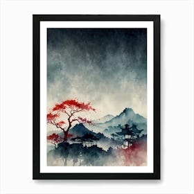 Chinese Landscape Painting 20 Art Print