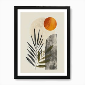 Plants and moon Art Print