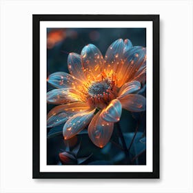 Flower Glows In The Dark Art Print