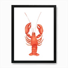 Lobster Watercolor Illustration Art Print