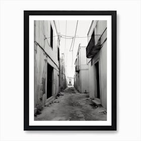 Otranto, Italy, Black And White Photography 4 Art Print