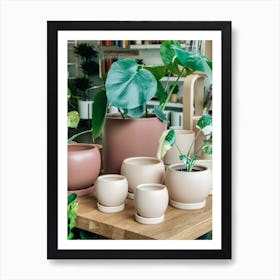 Pots On A Table Art Print