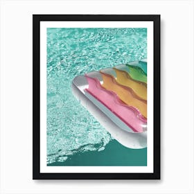 Rainbow Pool Float Art Print