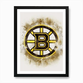 Boston Bruins Watercolor Art Print