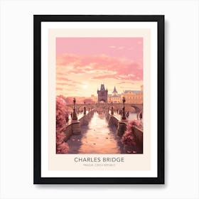 Charles Bridge Prague Czech Republic Travel Poster Art Print