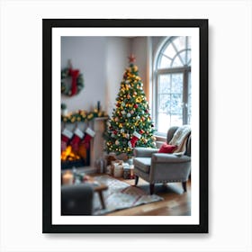 Christmas In The Living Room 2 Art Print