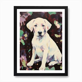 A Labrador Retriever Dog Painting, Impressionist 3 Art Print