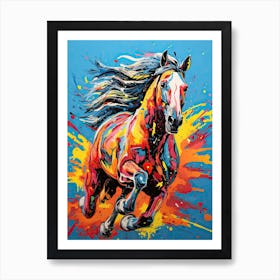 A Horse Painting In The Style Of Broken Color 4 Art Print