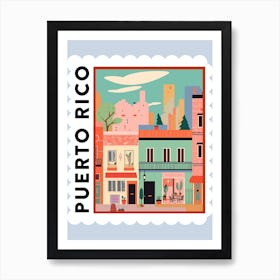 Puerto Rico 2 Travel Stamp Poster Art Print