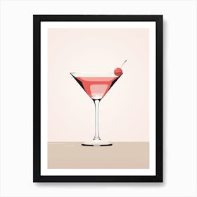 Mid Century Modern French Martini Martini Floral Infusion Cocktail 3 Art Print