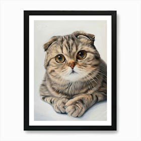 Scottish Fold Cat Painting 2 Art Print