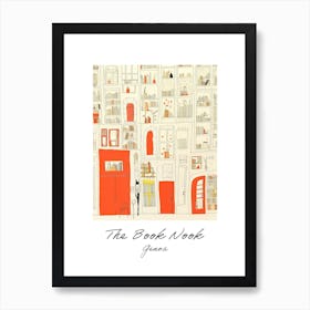 Genoa The Book Nook Pastel Colours 2 Poster Art Print