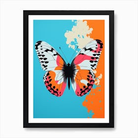 Pop Art Orange Tip Butterfly Art Print