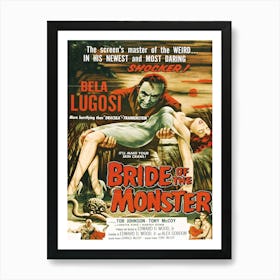 Bride Of The Monster, Bela Lugosi Movie Poster Art Print