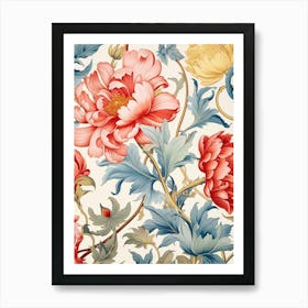 Floral Wallpaper 357 Art Print