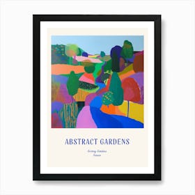 Colourful Gardens Giverny Gardens France 2 Blue Poster Art Print