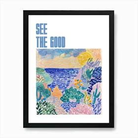 See The Good Poster Seaside Painting Matisse Style 4 Art Print