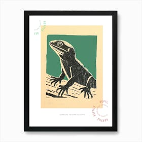 Gila Lizard Bold Block 1 Poster Art Print