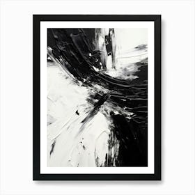 Resilience Abstract Black And White 4 Art Print