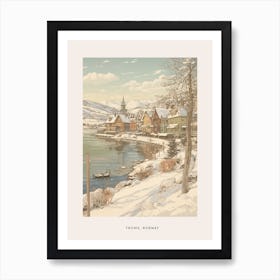 Vintage Winter Poster Troms Norway 3 Art Print