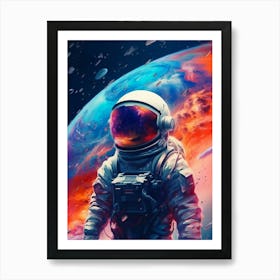 Space Astronaut Art Print