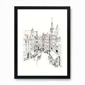 Street Scene In Amsterdam Art Print