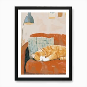 Cat In The Living Room 2 Art Print