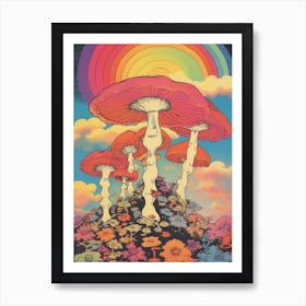 Trippy Mushroom 8 Art Print