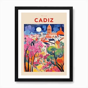 Cadiz Spain 7 Fauvist Travel Poster Art Print