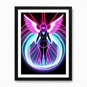 Neon Angel 1 Art Print