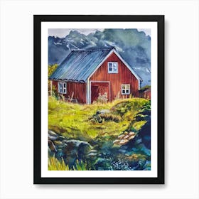 Barn In Norway Art Print