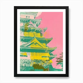 Himeji Japan Duotone Silkscreen 4 Art Print