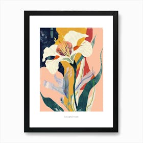 Colourful Flower Illustration Poster Lisianthus 1 Art Print