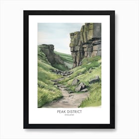 Peak District 7 Watercolour Travel Poster Art Print