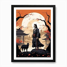 Japanese Samurai Illustration 23 Art Print