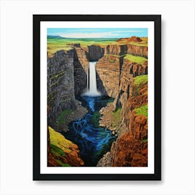 Palouse Falls State Park Retro Park 13 Art Print