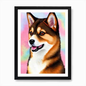 Shiba Inu 2 Watercolour Dog Art Print
