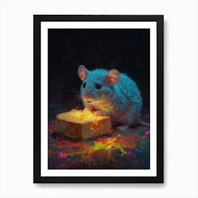 Mouse On A Slice Of Bread Art Print