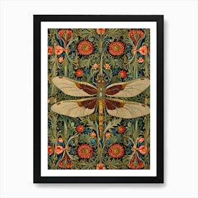 William Morris Dragonfly 3 Póster