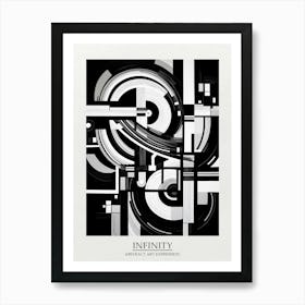 Infinity Abstract Black And White 5 Poster Art Print