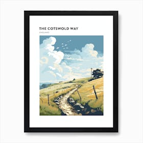 The Cotswold Way England 8 Hiking Trail Landscape Poster Art Print