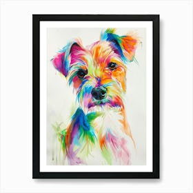 Dog Colourful Watercolour 3 Art Print