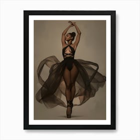 Black Ballerina 1 Art Print