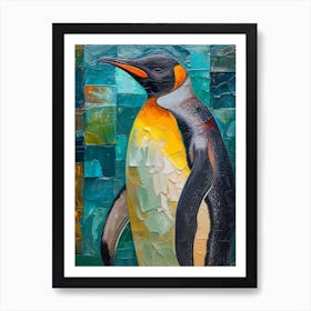 King Penguin Oamaru Blue Penguin Colony Colour Block Painting 3 Art Print