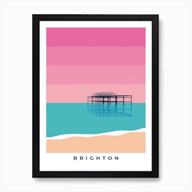 Brighton Pink Art Print