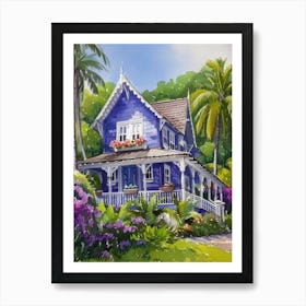 Blue House 10 Art Print