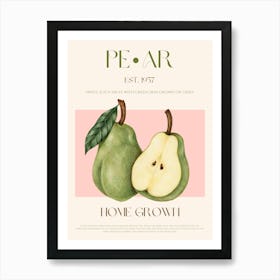 Pear Fruit Mid Century Affiche